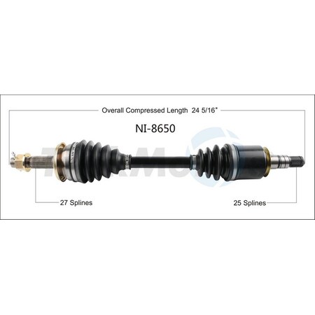 Surtrack Axle Cv Axle Shaft, Ni-8650 NI-8650